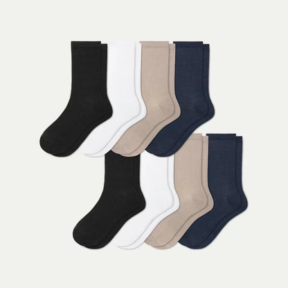 Women's Featherweight Rib Half Calf Sock 8-Pack - US 4523