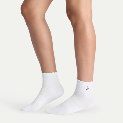 Women's Ruffle Rib Quarter Sock 4-Pack - US 0312