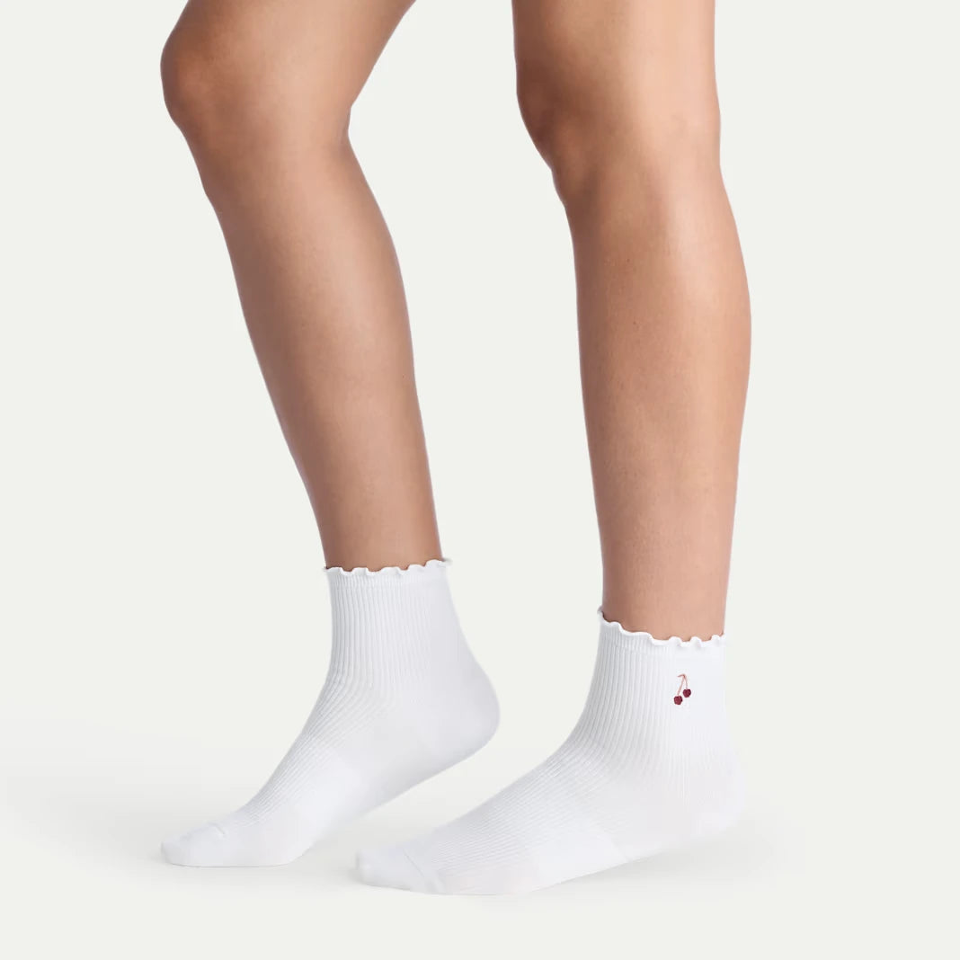 Women's Ruffle Rib Quarter Socks - US 2641