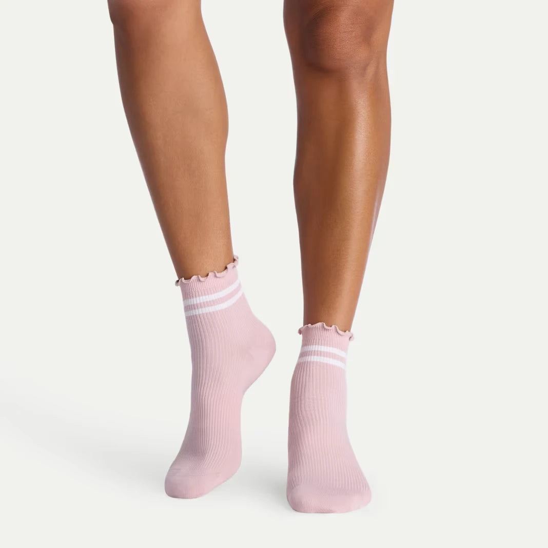 Women's Ruffle Rib Quarter Sock 4-Pack - US 0312