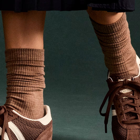 Women's Merino Wool Blend Modern Rib Calf Sock 4-Pack - US 9749