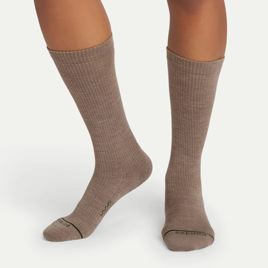 Women's Merino Wool Blend Modern Rib Calf Sock 8-Pack - US 8577