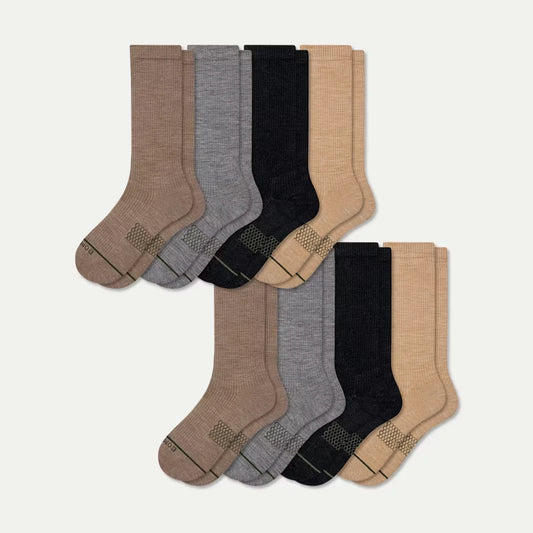 Women's Merino Wool Blend Modern Rib Calf Sock 8-Pack - US 8577
