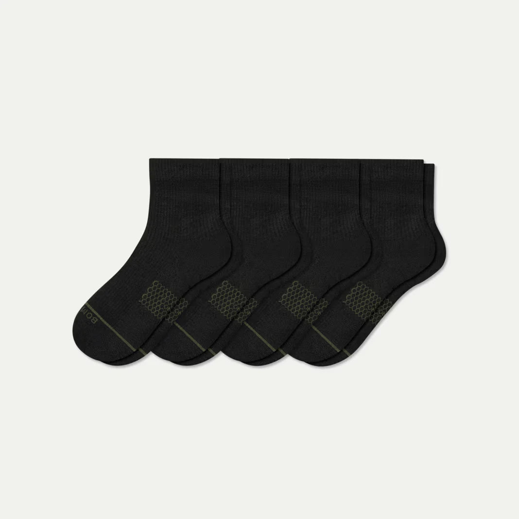 Women's Merino Wool Blend Modern Rib Quarter Sock 4-Pack - US 3861