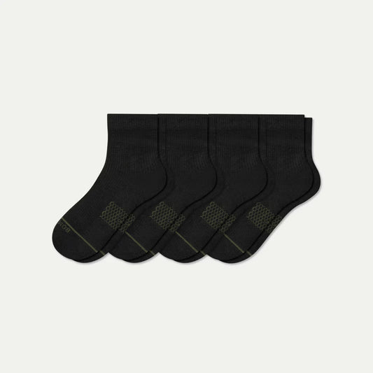 Women's Merino Wool Blend Modern Rib Quarter Sock 4-Pack - US 3861