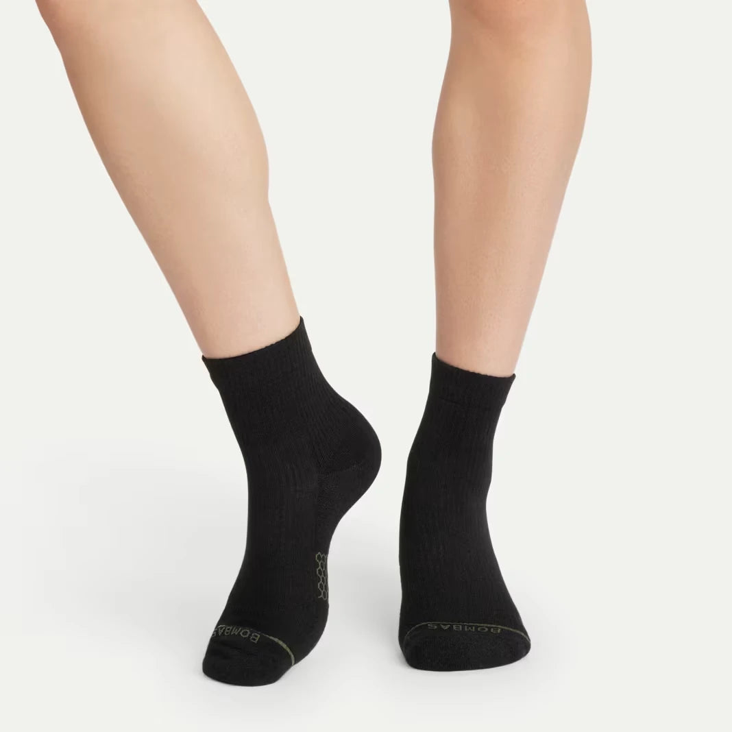Women's Merino Wool Blend Modern Rib Quarter Sock 4-Pack - US 3861