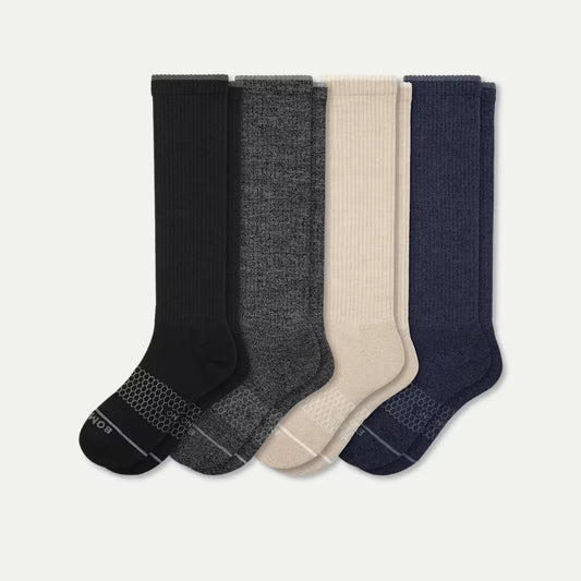 Women's Merino Wool Blend Knee-High Sock 4-Pack - US 2808