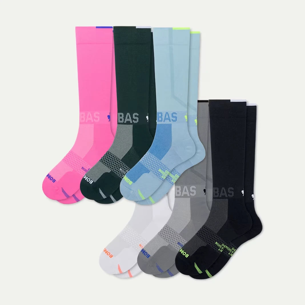Women's Sport Compression Knee High Sock 6-Pack (20-30mmHg) - US 7871