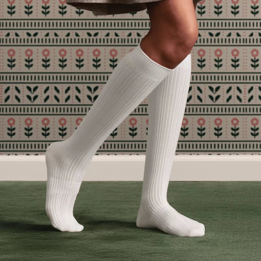 Women's Pointelle Knee High Sock 3-Pack - US 2388