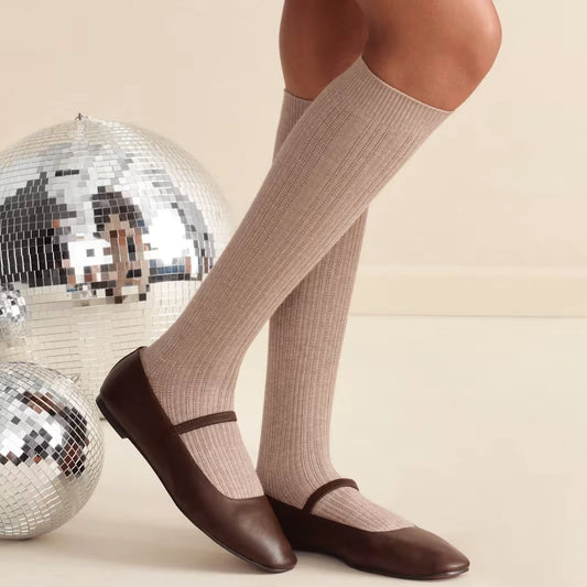 Women's Pointelle Knee High Socks - US 8319