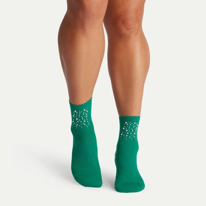 Women’s Rhinestone Rib Quarter Sock 3-Pack - US 3139