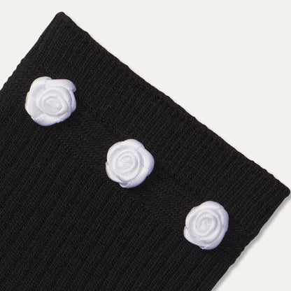 Women's Rosette True Rib Quarter Socks - US 1225