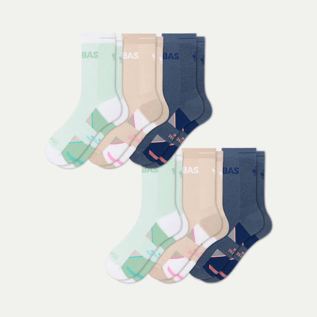 Women's Run Half Calf Sock 6-Pack - US 7292