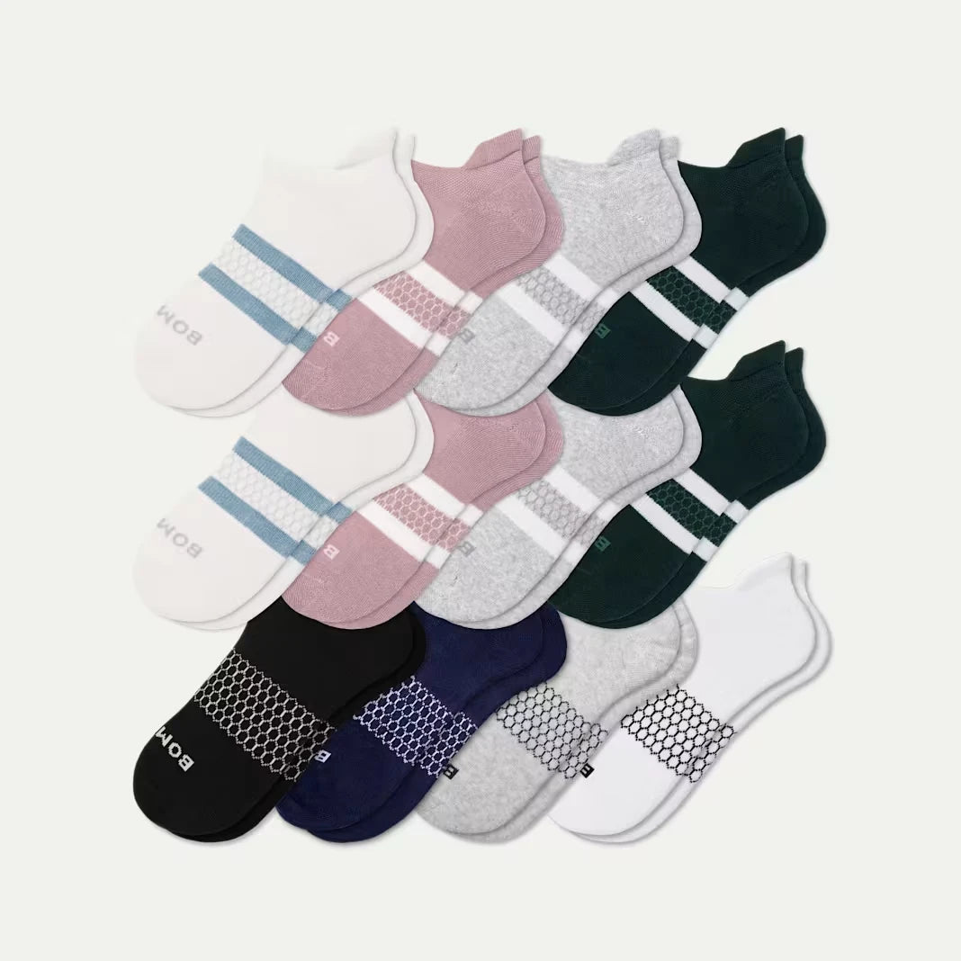 Women's Solids Ankle Sock 12-Pack - US 0292