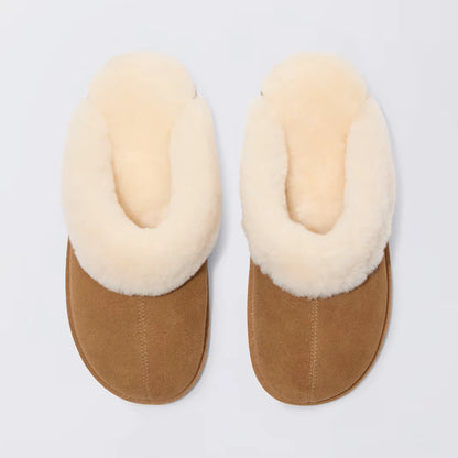 Women's Suede Fluff Scuff Slipper - US 0483