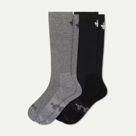 Women's Travel Compression Knee High Sock 2-Pack (15–20mmHg) - US 5810