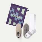 Women's Travel Compression Sock and Gripper Slipper 2-Pack - US 8972