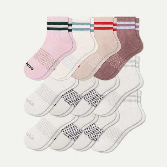 Women's Vintage Stripes Quarter Sock 12-Pack - US 9561