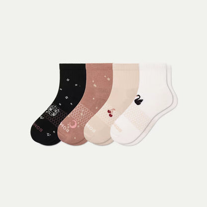 Women's Disco Party Quarter Sock 4-Pack - US 6675