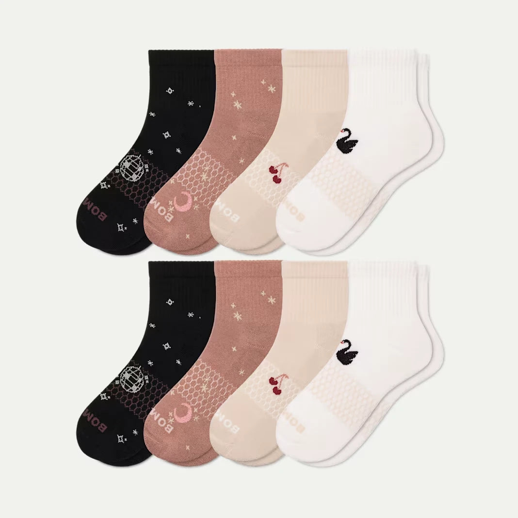 Women's Disco Party Quarter Sock 8-Pack - US 7059