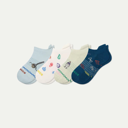 Youth Dinner Party Ankle Sock 4-Pack - US 7613