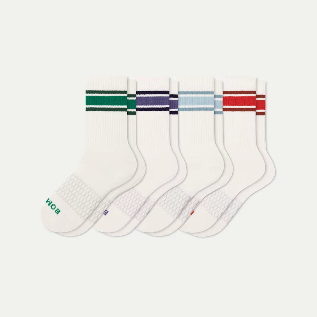 Youth Vintage Stripes Calf Sock 4-Pack - US 6467