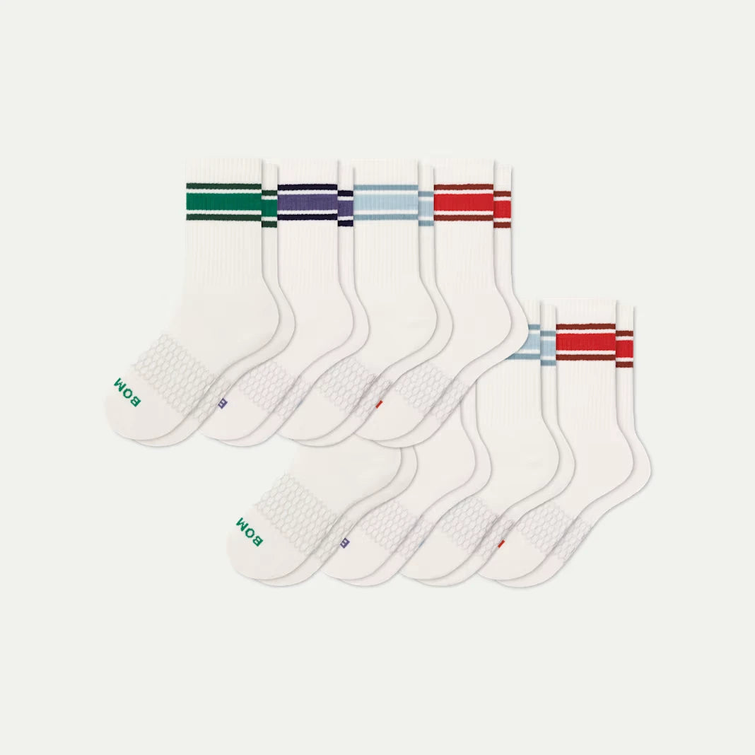Youth Vintage Stripes Calf Sock 8-Pack - US 6592